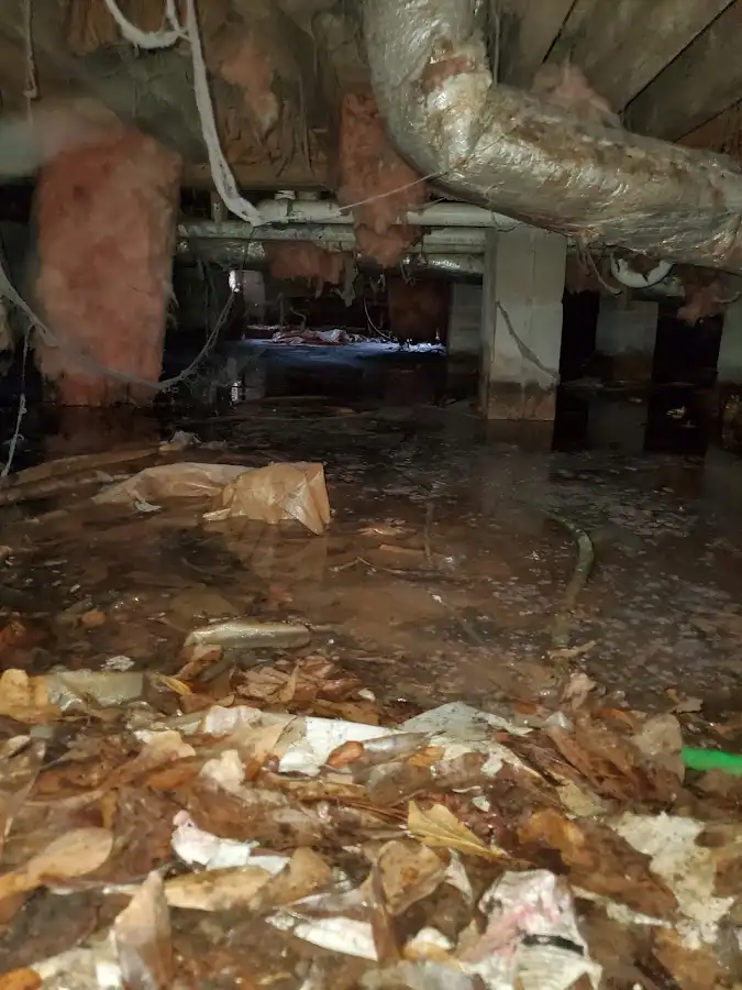 Crawl space flood assessment for Commercial Water Damage Restoration in Burr Ridge