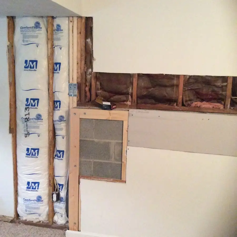 Wall insulation replacement during Contents Cleaning & Restoration in Burr Ridge